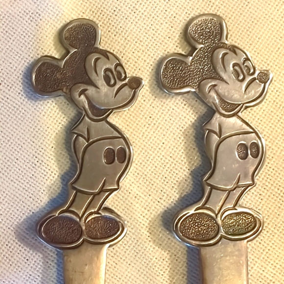 Vintage Mickey Mouse kids Fork Spoon cutlery set,by Bonny, made in Japan - Picture 5 of 5
